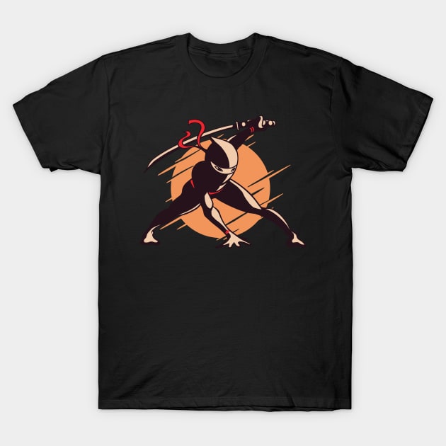 ninja gaming anime gamer samurai martialarts ninjutsu ninjawarrior kung fu T-Shirt by OfCA Design